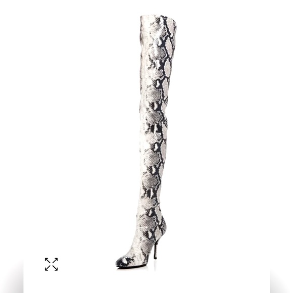 Stuart weitzman over the knee snakeskin boots
